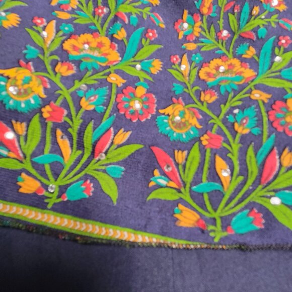 Floral Midi Dress Sequin Midid Dress- Size S/M - Picture 15 of 16